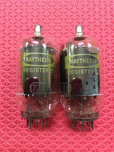 2 Raytheon 22JF6 22KM6 22JU6 Vacuum Tubes Valves NOS NIB Lot Of Two