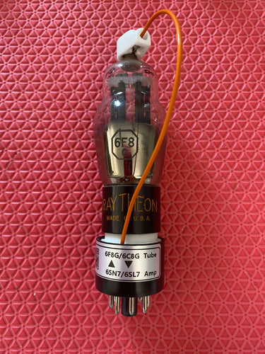 Raytheon 6F8 6F8G Vacuum Tube Valve NOS NIB 6SN7 Substitute With Adapter