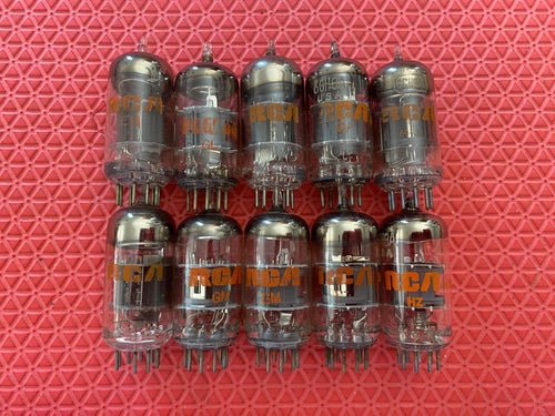 10 RCA 6GH8 6GH8A Vacuum Tubes Valves NOS NIB Lot Of Ten