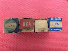 Load image into Gallery viewer, 4 US-Made 12A7 Vacuum Tubes NOS NIB Lot Of Four
