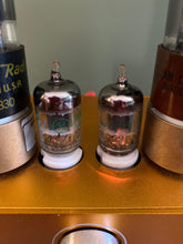 Load image into Gallery viewer, Matched Pair General Electric 5654 JAN-5654W 6AK5 6J1 6J2 Milspec Industrial Vacuum Tubes Valves NOS NIB
