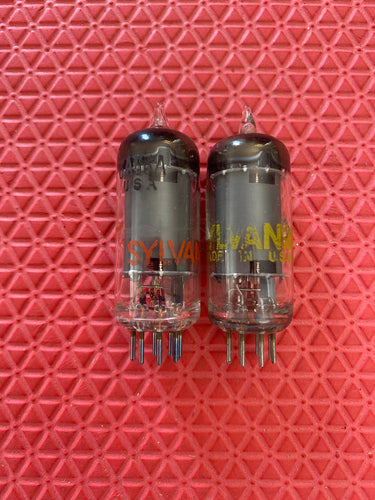 Matched Pair Sylvania 6AU6 6AU6A Vacuum Tubes Valves