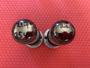 Matched Pair Sylvania 6V6 6V6GTA Silver Top Vacuum Tubes Valves