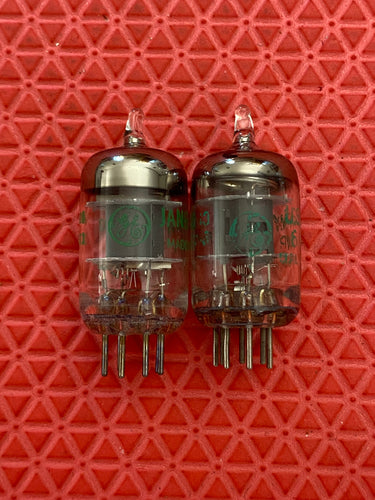 Matched Pair General Electric 5654 JAN-5654W 6AK5 6J1 6J2 Milspec Industrial Vacuum Tubes Valves NOS NIB