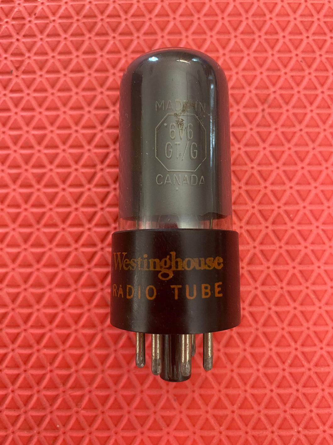 Westinghouse Canada 6V6GT 6V6 Vacuum Tube Valve Gray Glass RFI Shielding For Your Univalve