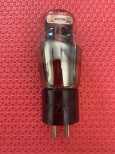 Load image into Gallery viewer, Sylvania Wizard Number Type 80 Vacuum Tube Rectifier Black Plates Engraved Base Shoulder ST Shape Hanging Filaments

