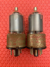 Load image into Gallery viewer, Matched Pair Lafayette 6J7 6J7GT Vacuum Tubes Glass Bottles
