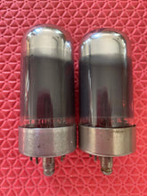 Load image into Gallery viewer, Matched Pair Sylvania 7C5 Vacuum Tubes Valves Gray And Silver Glass NOS-Testing
