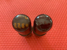 Load image into Gallery viewer, Matched Pair Tung-Sol 6V6 6V6GT Vacuum Tubes Valves Black Glass Solid Top
