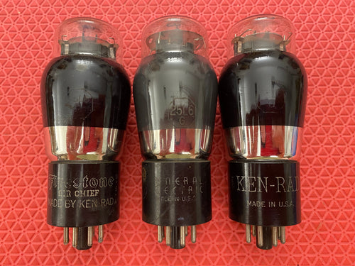 3 Ken-Rad 25L6 25L6G Vacuum Tubes Valves Shoulder ST Bottle Lot Of Three
