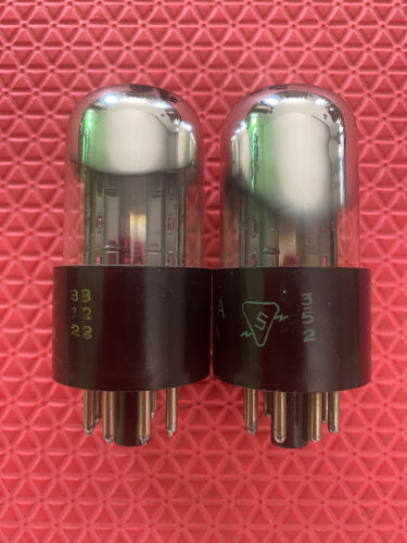 Matched Pair Sylvania Bad Boy 12SN7 12SN7GT Vacuum Tubes Valves NOS-Testing