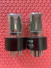 Load image into Gallery viewer, Matched Pair RCA 6SN7 6SN7GTB Vacuum Tubes Valves Black Plate
