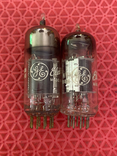 2 General Electric GE 12FX8 12FX8A Vacuum Tubes Valves NOS NIB Lot Of Two