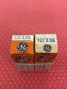 2 General Electric GE 12FX8 12FX8A Vacuum Tubes Valves NOS NIB Lot Of Two
