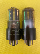 Load image into Gallery viewer, Matched Pair Sylvania 6SN7 6SN7GT Vacuum Tubes
