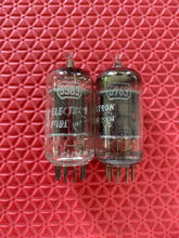 Load image into Gallery viewer, Matched Pair RCA 5963 12AU7 12AU7A Vacuum Tubes Valves Black Plate Industrial-Grade
