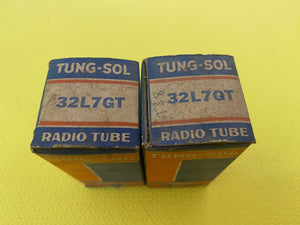 2 Tung-Sol 32L7 32L7GT Vacuum Tubes Valves NOS NIB Lot Of Two
