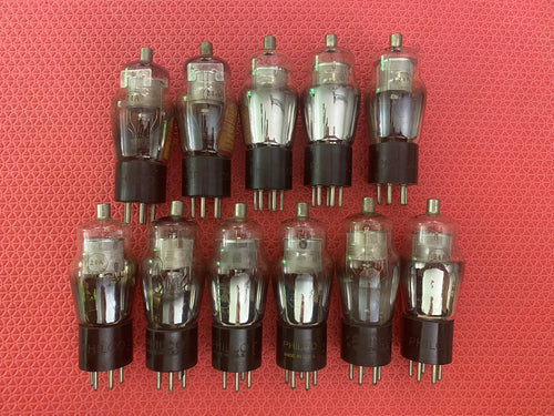 11 Philco Number / Type 24 24A Vacuum Tubes Valves Mesh Plate Lot Of Eleven Steampunk