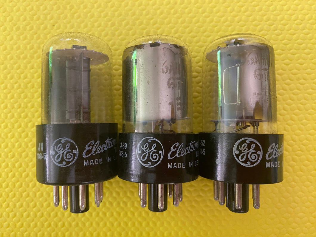 3 General Electric GE 6AH4 6AH4GT Vacuum Tubes Valves NOS NIB Lot Of Three