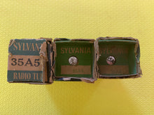Load image into Gallery viewer, 3 Sylvania 35A5 Vacuum Tubes Valves NOS NIB Lot Of Three
