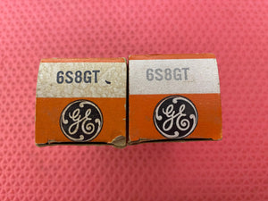 2 General Electric GE 6S8 6S8GT Vacuum Tubes Valves NOS NIB Lot Of Two