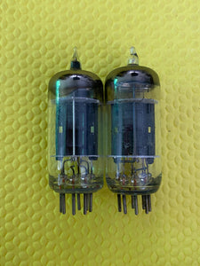 Matched Pair Sylvania 6C4 Vacuum Tubes Valves Black Plates Copper Support Rods