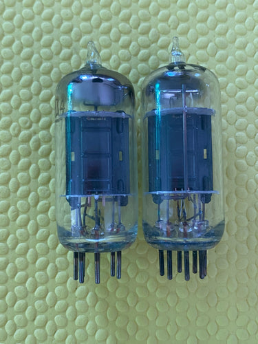 Matched Pair RCA 6C4 Vacuum Tubes Valves Black Plates