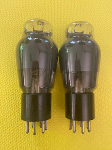 Matched Pair Sylvania Number Type 59 #59 Vacuum Tubes Valves Engraved Bases