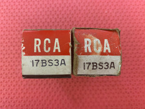 2 RCA 17AY3 17AY3A 17BS3 17BS3A Vacuum Tubes Valves NOS NIB Lot Of Two