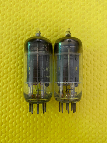 Matched Pair Sylvania 6C4 Vacuum Tubes Valves Black Plates Copper Support Rods