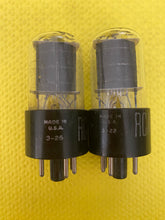 Load image into Gallery viewer, Matched Pair RCA 6K6 6K6GT Vacuum Tubes Valves Black Plate
