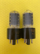 Load image into Gallery viewer, Matched Pair RCA 6K6 6K6GT Vacuum Tubes Valves Black Plate
