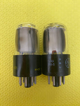 Load image into Gallery viewer, Matched Pair General Electric GE 12SN7 12SN7GTA Vacuum Tubes Valves Copper Support Rods NOS-Testing
