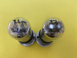 Matched Pair Canadian General Electric 12SN7 12SN7GTA Vacuum Tubes Valves Black Plate NOS-Testing