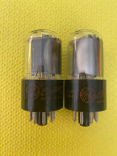 Load image into Gallery viewer, Matched Pair General Electric GE Red Label 6SN7 6SN7GTB Vacuum Tubes Valves Copper Support Rods NOS NIB
