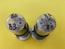 Load image into Gallery viewer, Matched Pair General Electric GE Red Label 6SN7 6SN7GTB Vacuum Tubes Valves Copper Support Rods NOS NIB
