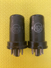 Load image into Gallery viewer, Matched Pair RCA JAN-CRC-6SJ7 6SJ7 VT116 Vacuum Tubes Valves Milspec World War Two Vintage
