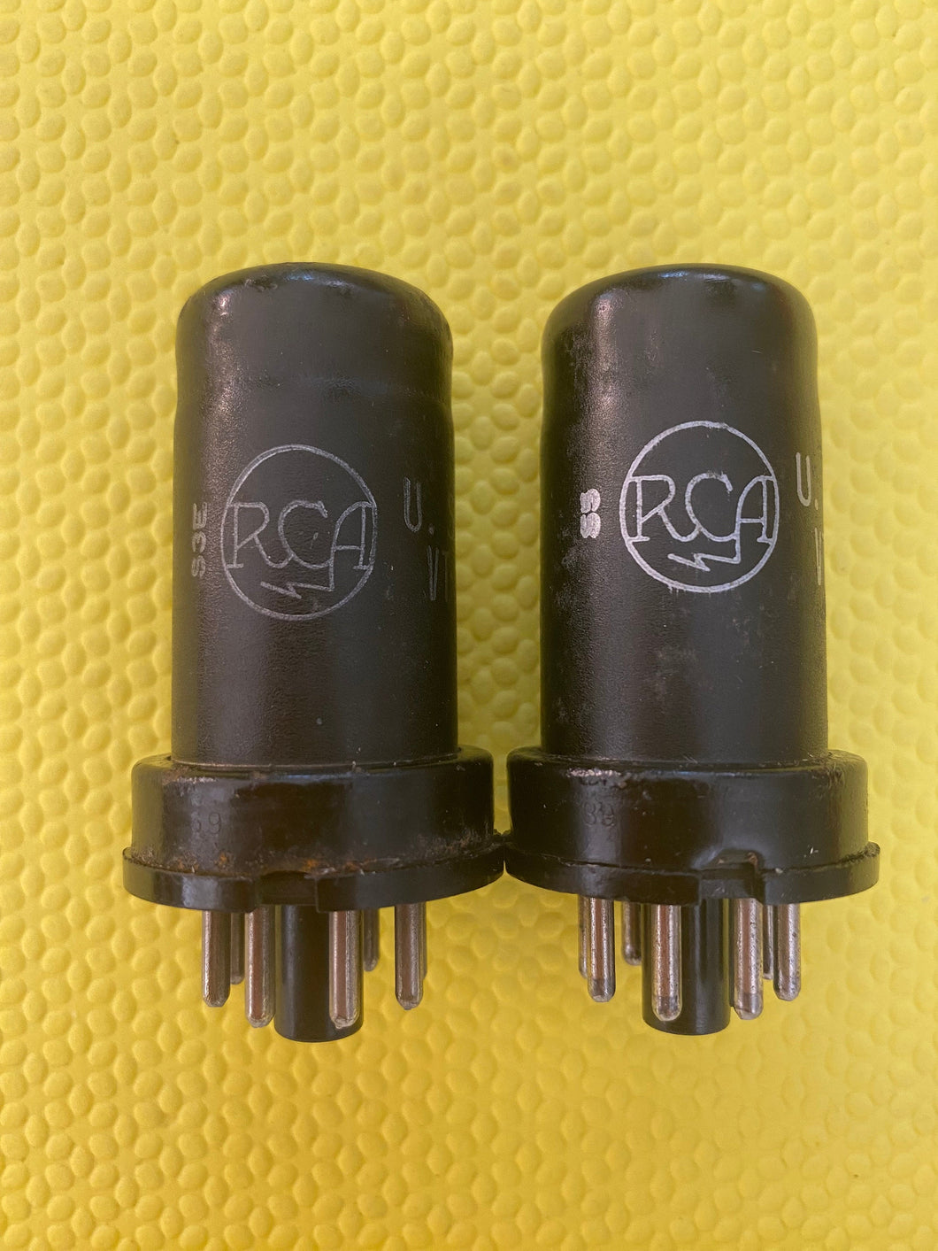 Matched Pair RCA JAN-CRC-6SJ7 6SJ7 VT116 Vacuum Tubes Valves Milspec World War Two Vintage
