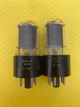 Load image into Gallery viewer, Matched Pair RCA 6K6 6K6GT Vacuum Tubes Valves Black Plate
