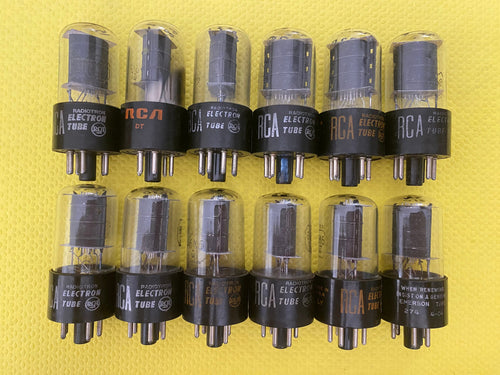 12 RCA 6K6 6K6GT Vacuum Tubes Valves Lot Of Twelve