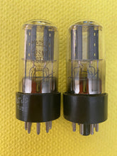 Load image into Gallery viewer, Matched Pair Canadian General Electric 12SN7 12SN7GTA Vacuum Tubes Valves Black Plate NOS-Testing
