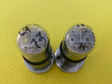 Load image into Gallery viewer, Matched Pair General Electric GE 6SN7 6SN7GTB Vacuum Tubes Copper Support Rods Top Filament
