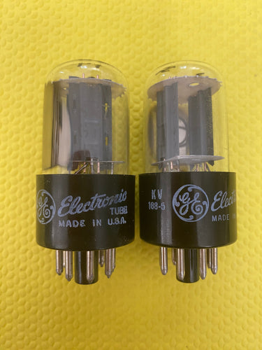 Matched Pair General Electric GE 12SN7 12SN7GTA Vacuum Tubes Valves NOS NIB