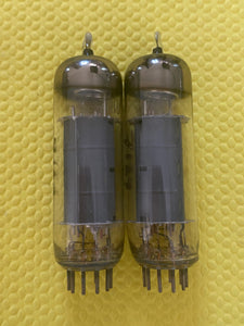 Pair Raytheon 7189 / 6BQ5 / EL84 Vacuum Tubes Valves