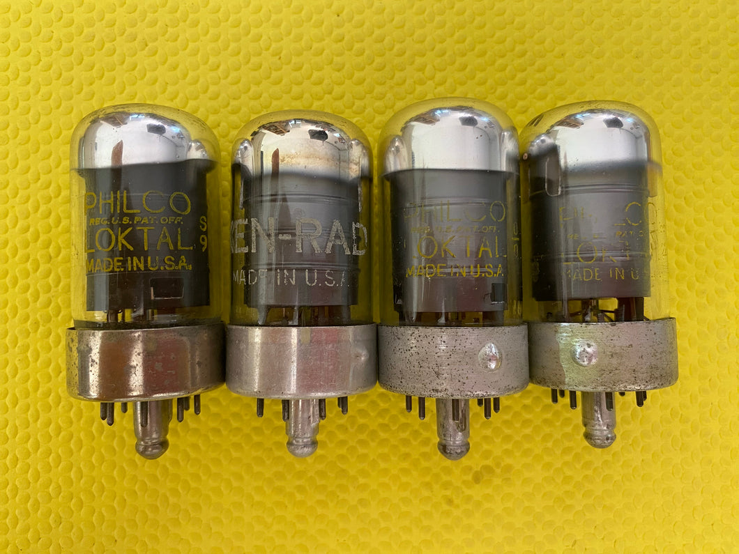 4 Sylvania 7B7 Vacuum Tubes Valves Lot Of Four