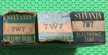 Load image into Gallery viewer, 3 Sylvania 7W7 Vacuum Tubes Valves NOS NIB Lot Of Three
