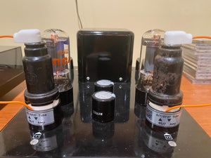 Matched Pair RCA-Cunningham 6J7 Vacuum Tubes Valves Engraved Bottles