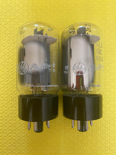 Matched Pair General Electric GE 6L6 6L6GC Vacuum Tubes Valves NOS NIB