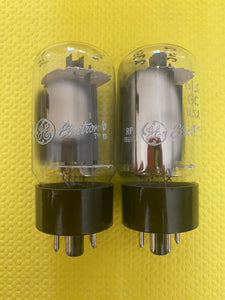 Matched Pair General Electric GE 6L6 6L6GC Vacuum Tubes Valves NOS NIB