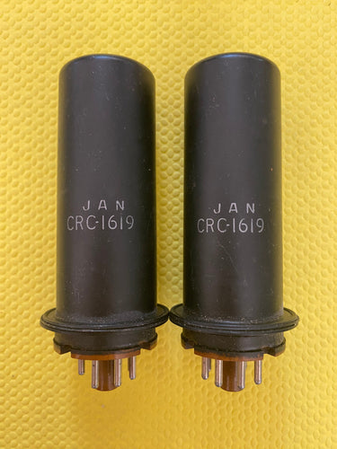 Matched Pair Radio Corporation Of America 1619 JAN-CRC-1619 Vacuum Tubes Valves NOS-Testing Milspec